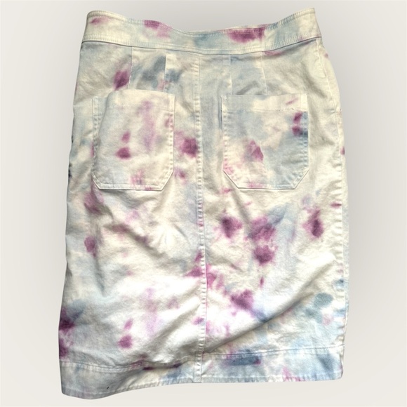 Anthropologie Kimmie Tie Dye Tulip Midi Skirt Button Front Size 6 - Picture 3 of 6